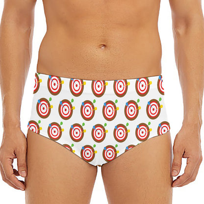 Colorful Darts And Dartboard Print Men's Triangle Swim Briefs