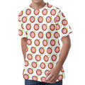 Colorful Darts And Dartboard Print Men's Velvet T-Shirt