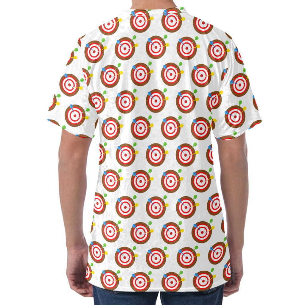 Colorful Darts And Dartboard Print Men's Velvet T-Shirt
