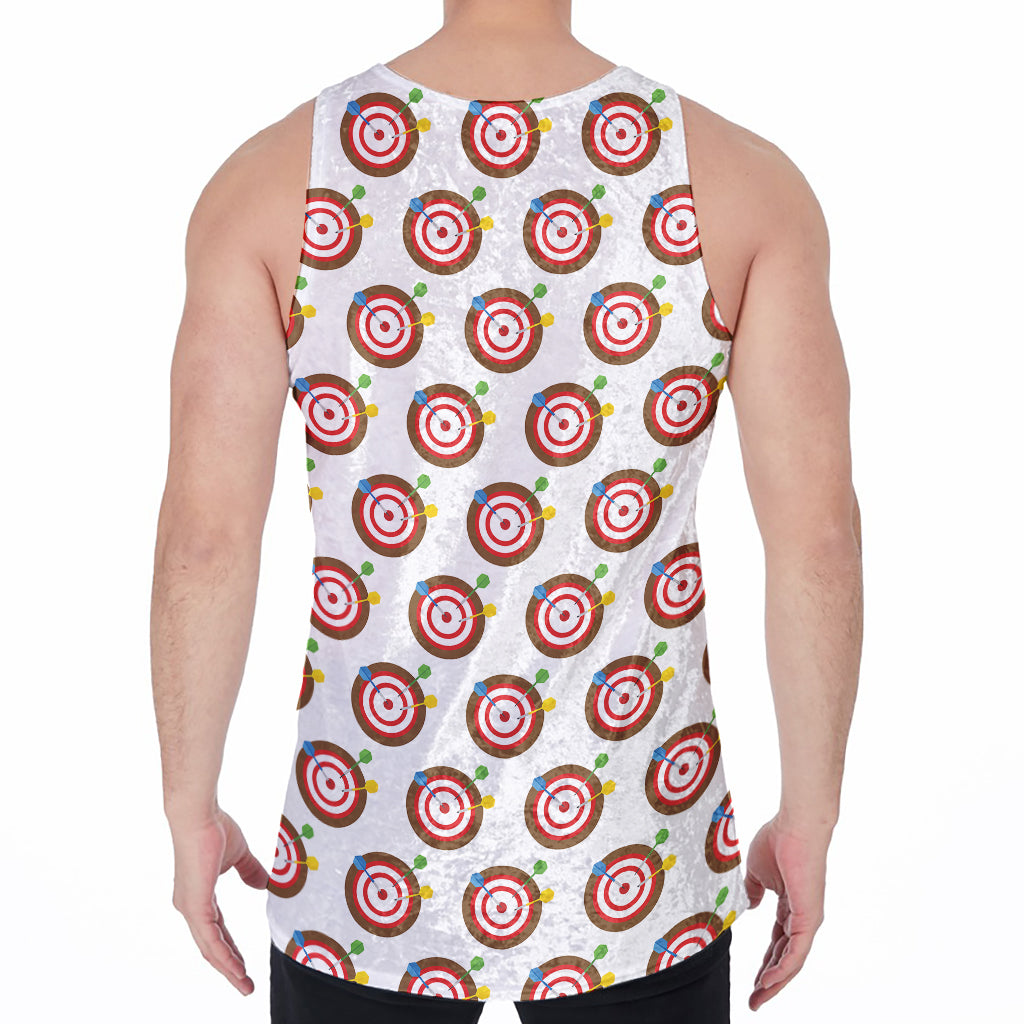 Colorful Darts And Dartboard Print Men's Velvet Tank Top