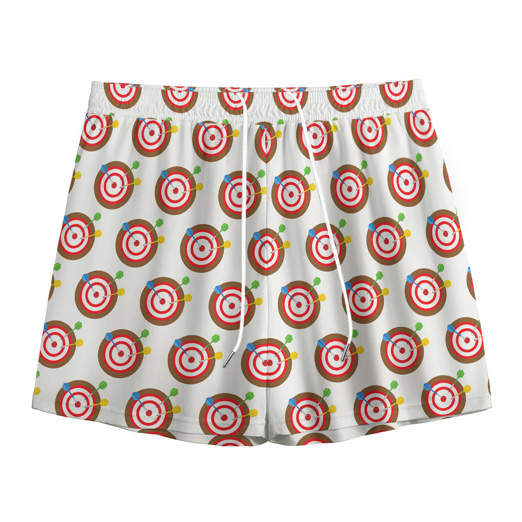 Colorful Darts And Dartboard Print Mesh Shorts