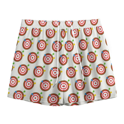 Colorful Darts And Dartboard Print Mesh Shorts