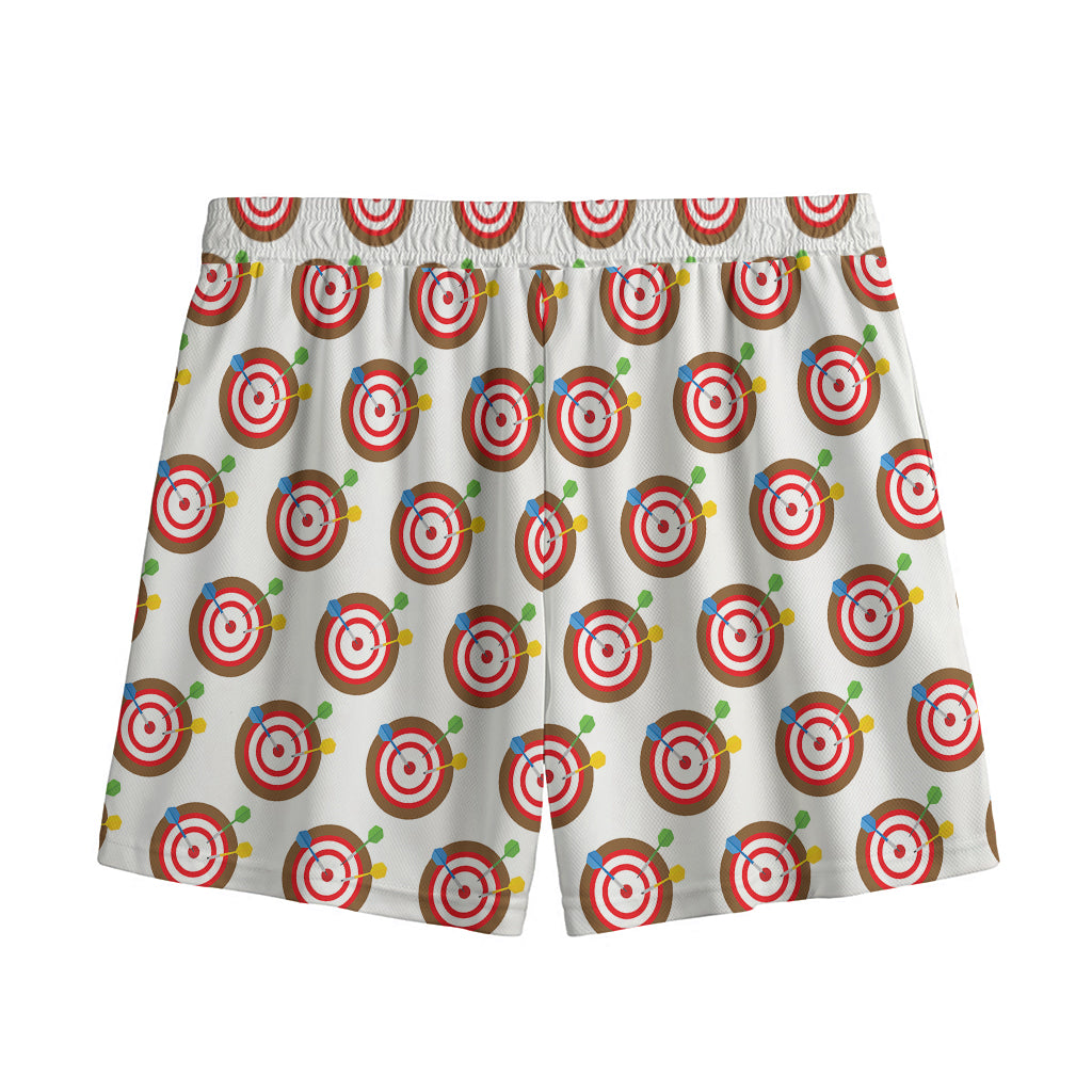 Colorful Darts And Dartboard Print Mesh Shorts