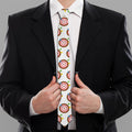 Colorful Darts And Dartboard Print Necktie