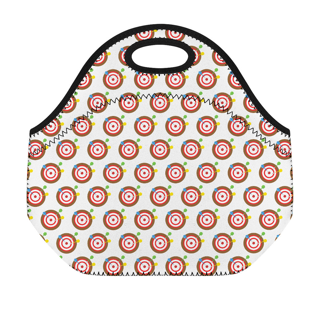 Colorful Darts And Dartboard Print Neoprene Lunch Bag