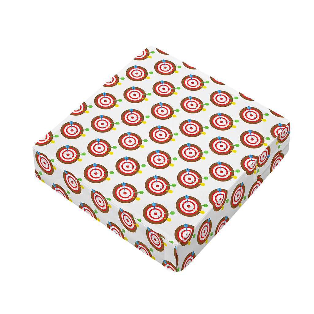 Colorful Darts And Dartboard Print Outdoor Seat Cushion Cover