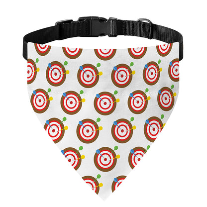 Colorful Darts And Dartboard Print Over The Collar Dog Bandana