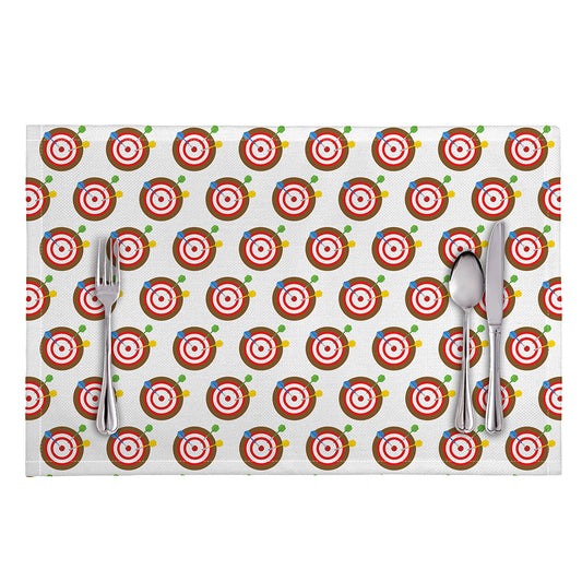 Colorful Darts And Dartboard Print Placemat