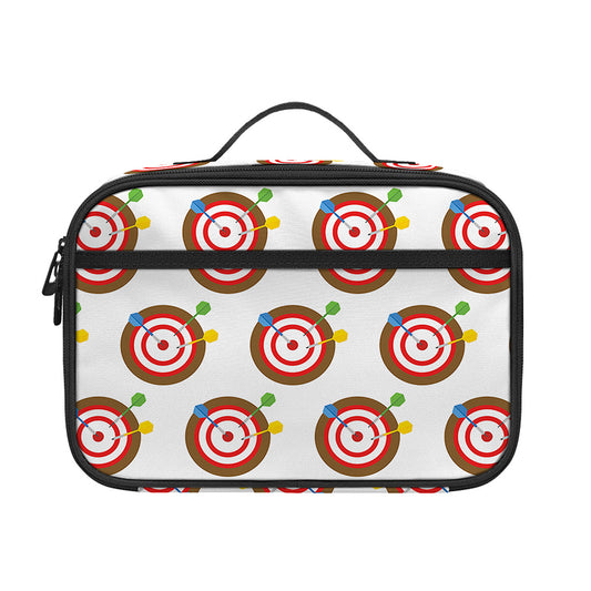 Colorful Darts And Dartboard Print Portable Lunch Bag