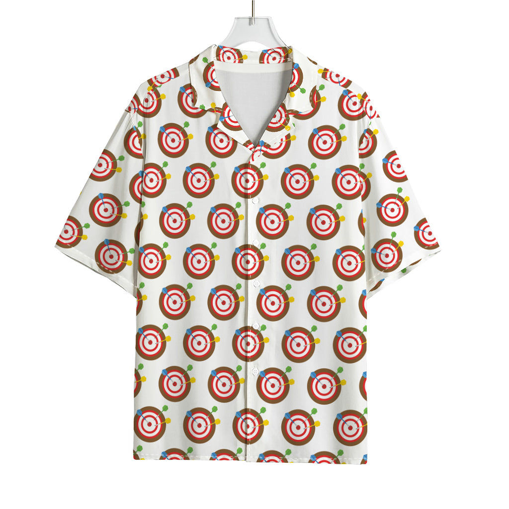Colorful Darts And Dartboard Print Rayon Hawaiian Shirt