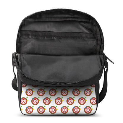 Colorful Darts And Dartboard Print Rectangular Crossbody Bag