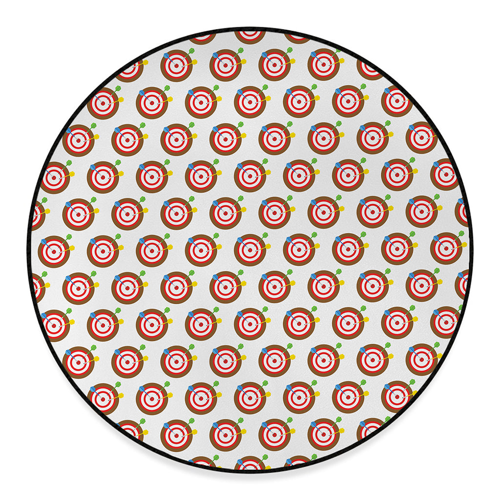 Colorful Darts And Dartboard Print Round Floor Mat