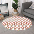 Colorful Darts And Dartboard Print Round Rug