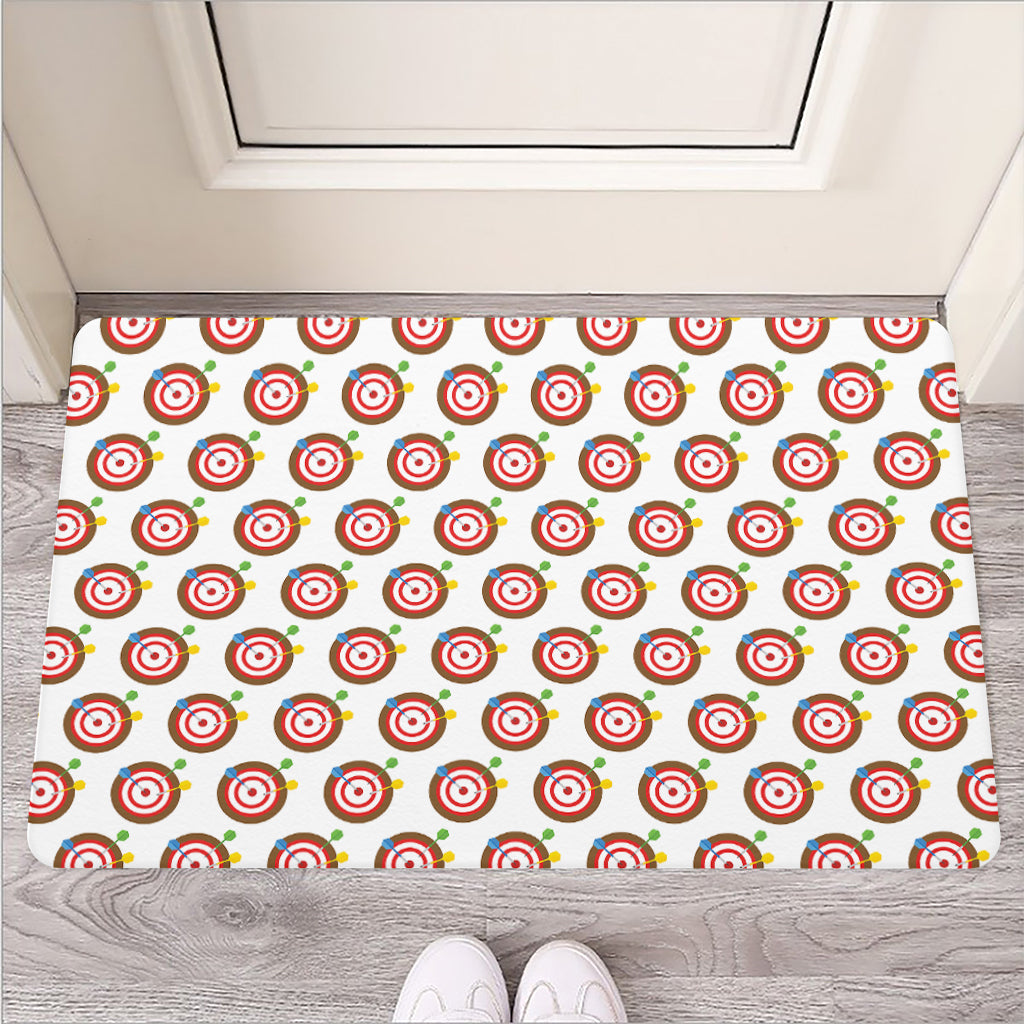 Colorful Darts And Dartboard Print Rubber Doormat