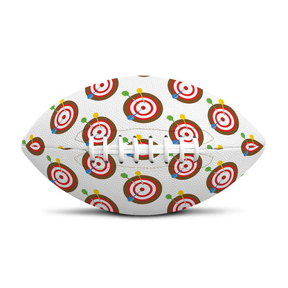 Colorful Darts And Dartboard Print Rugby Ball