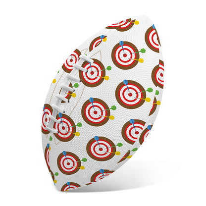 Colorful Darts And Dartboard Print Rugby Ball
