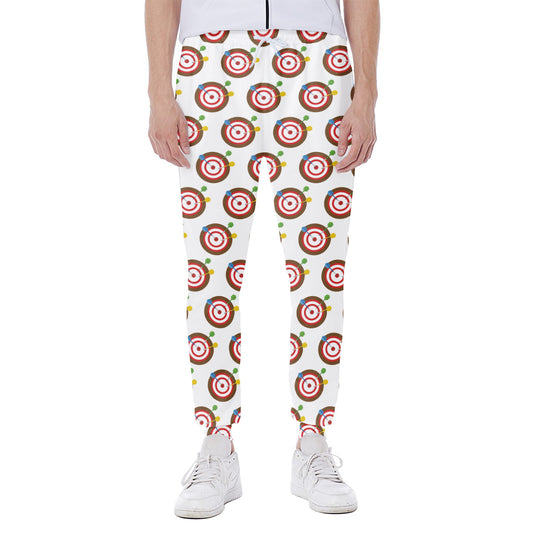 Colorful Darts And Dartboard Print Scuba Joggers