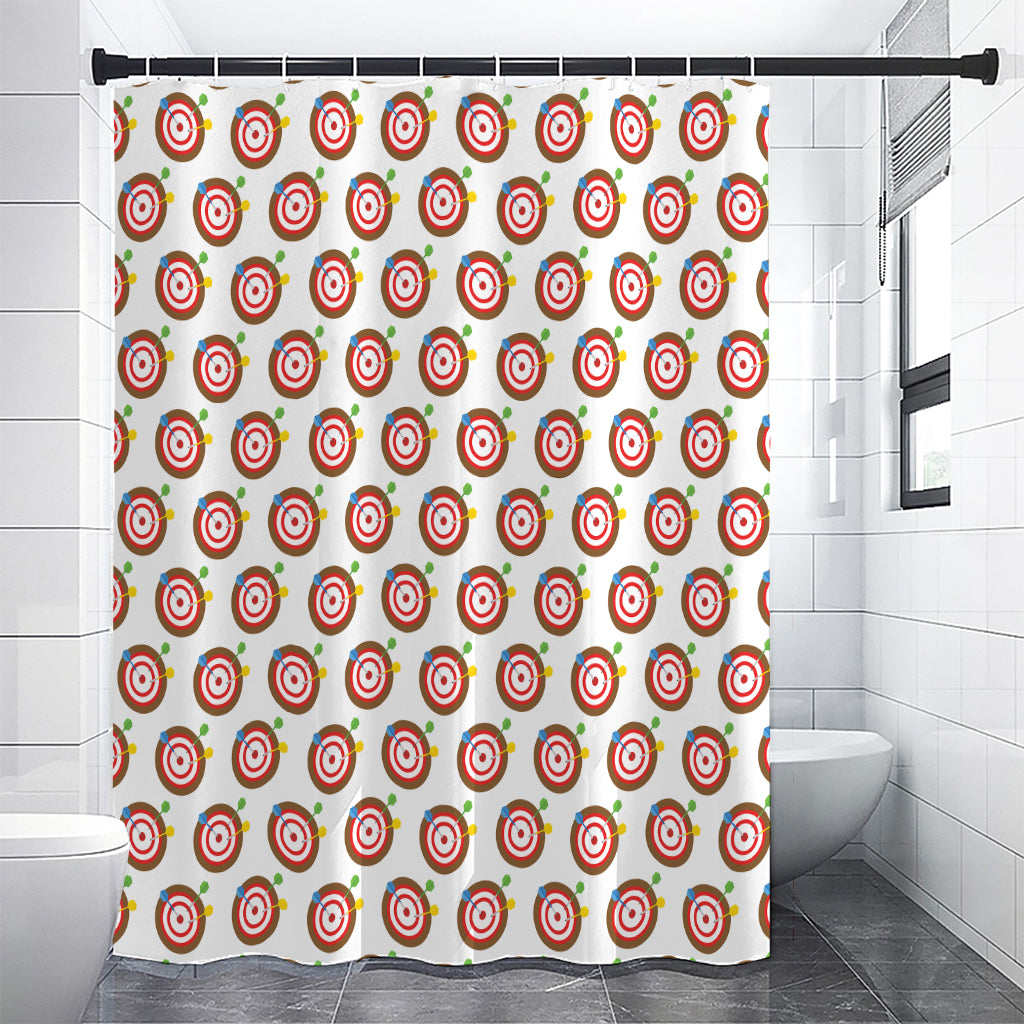 Colorful Darts And Dartboard Print Shower Curtain