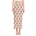 Colorful Darts And Dartboard Print Side Slit Maxi Skirt
