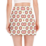 Colorful Darts And Dartboard Print Side Slit Mini Skirt