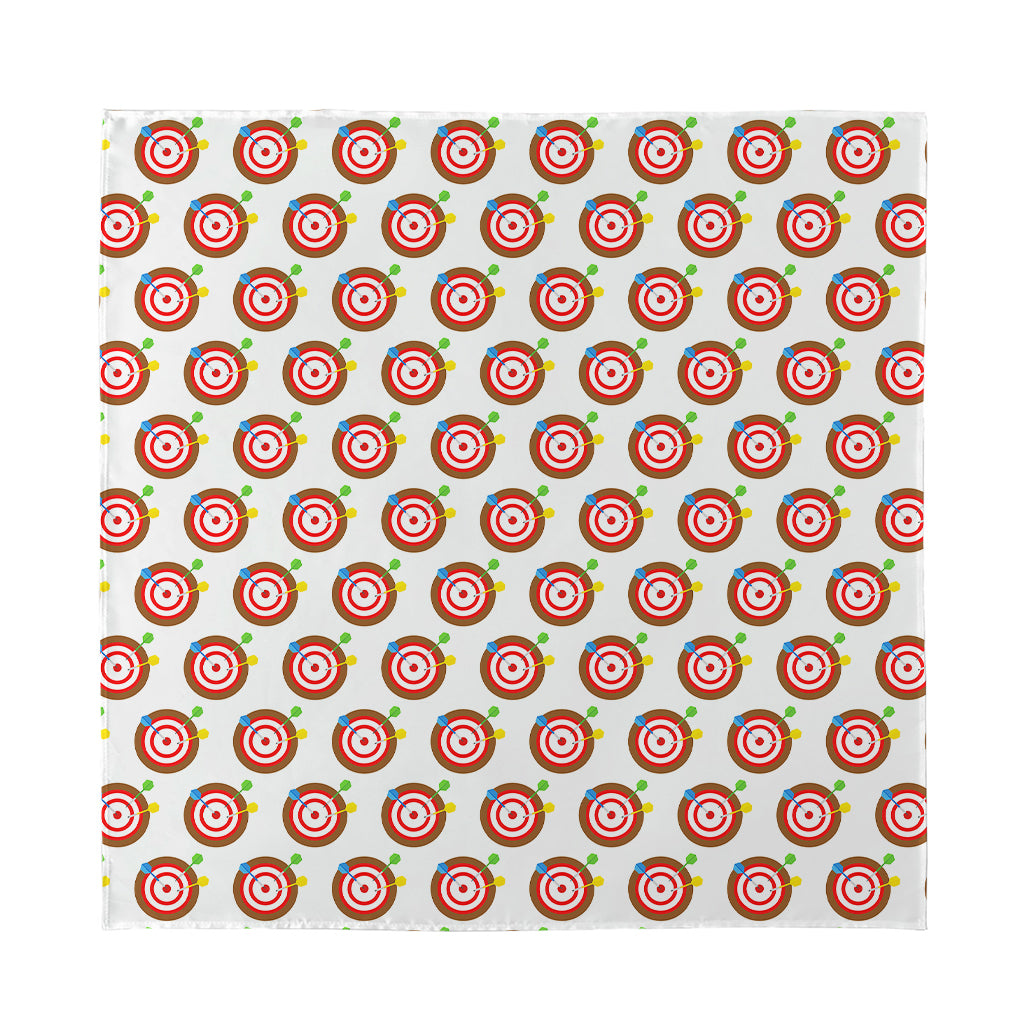Colorful Darts And Dartboard Print Silk Bandana