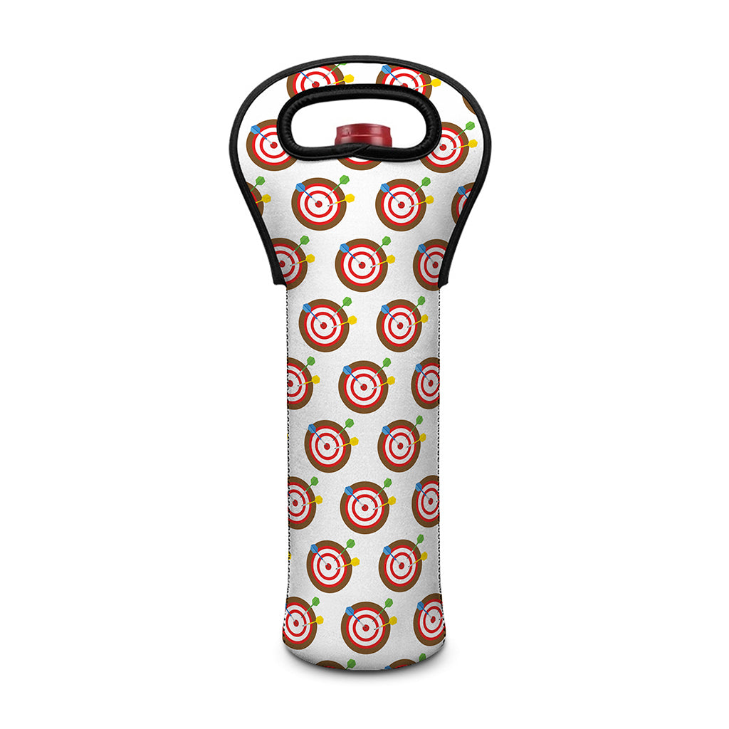 Colorful Darts And Dartboard Print Single Neoprene Wine Tote