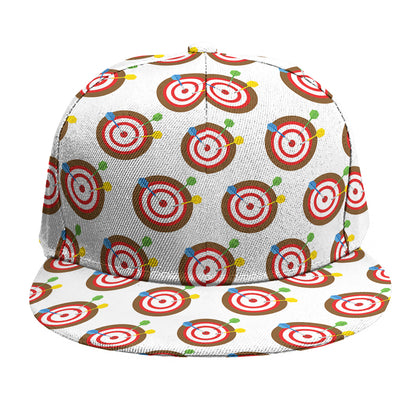 Colorful Darts And Dartboard Print Snapback Cap