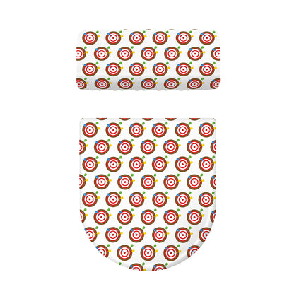Colorful Darts And Dartboard Print Toilet Lid And Tank Cover Set