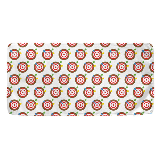 Colorful Darts And Dartboard Print Towel