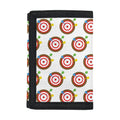 Colorful Darts And Dartboard Print Trifold Wallet