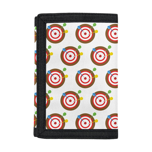 Colorful Darts And Dartboard Print Trifold Wallet