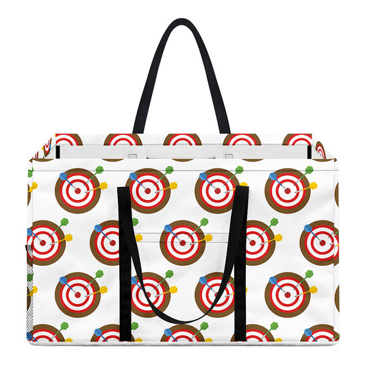 Colorful Darts And Dartboard Print Utility Tote Bag