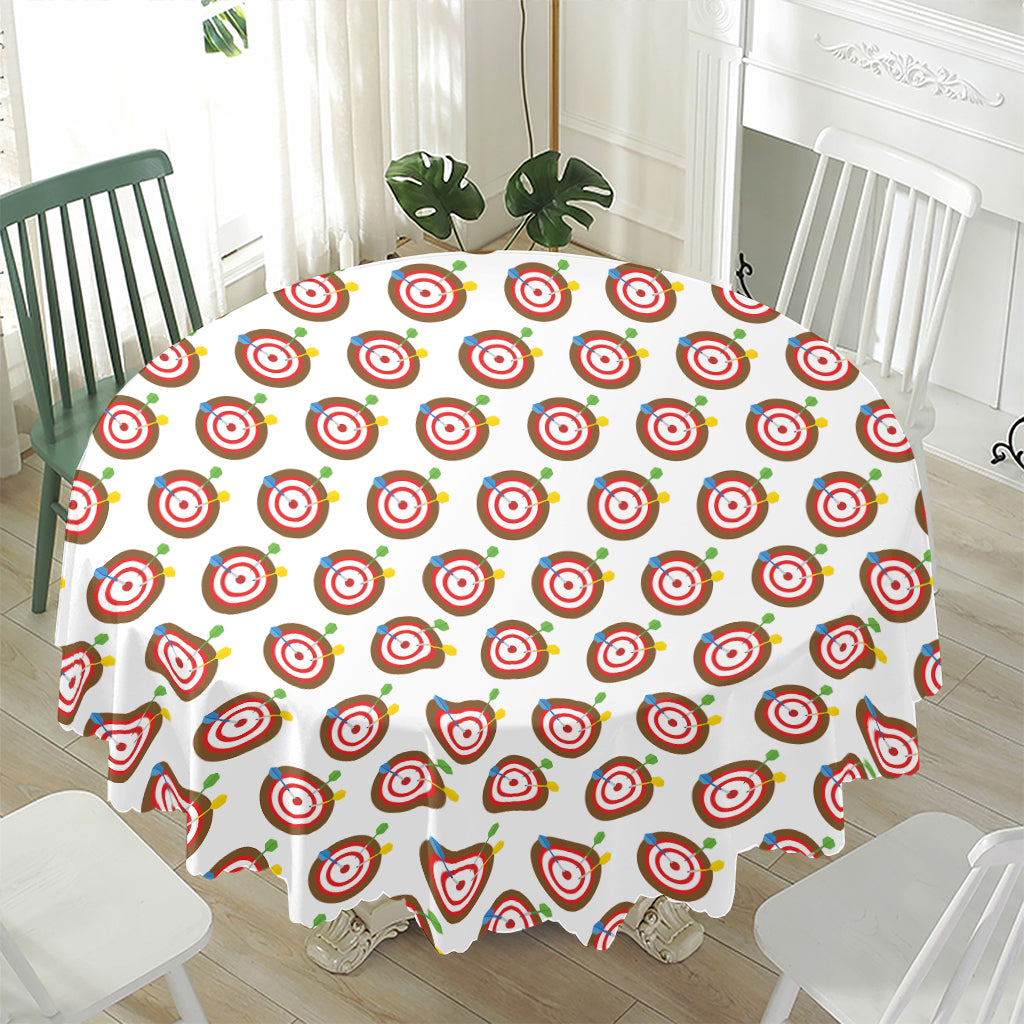 Colorful Darts And Dartboard Print Waterproof Round Tablecloth