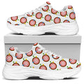 Colorful Darts And Dartboard Print White Chunky Shoes