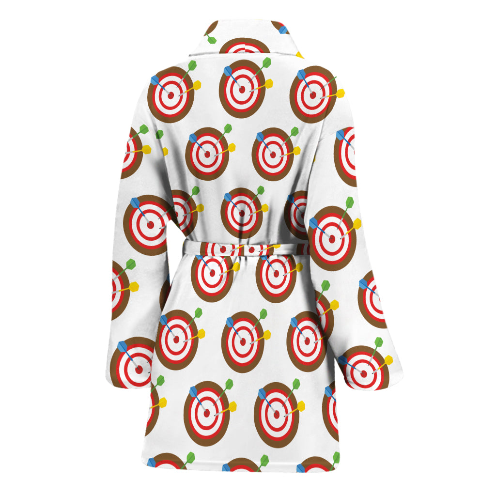 Colorful Darts And Dartboard Print Women's Bathrobe
