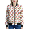 Colorful Darts And Dartboard Print Women's Bomber Jacket