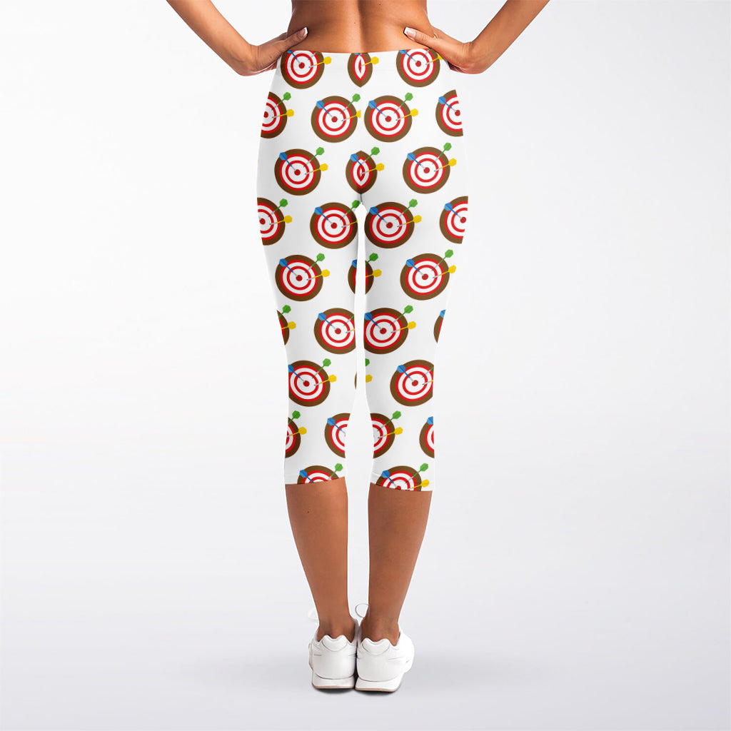 Colorful Darts And Dartboard Print Women's Capri Leggings