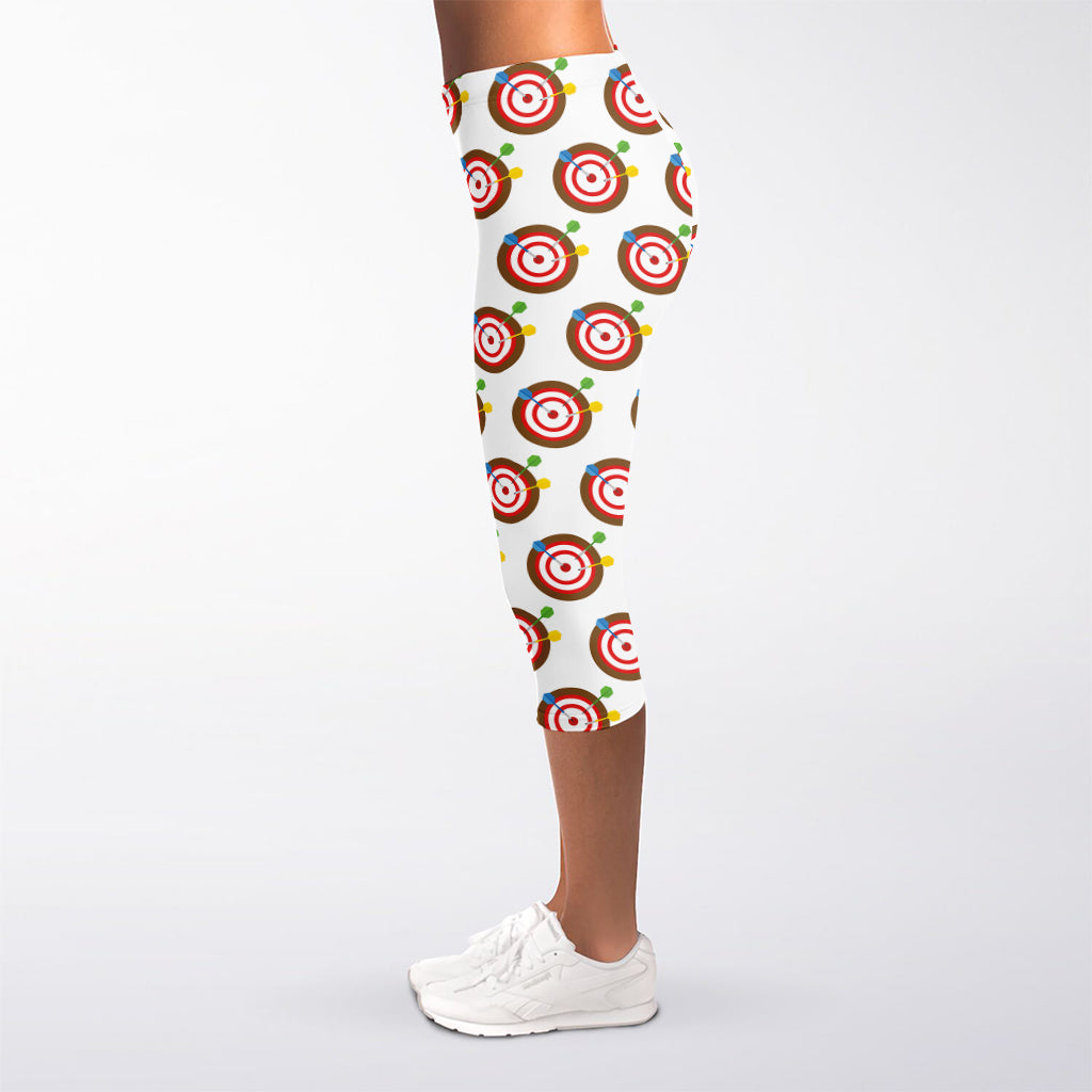 Colorful Darts And Dartboard Print Women's Capri Leggings