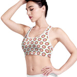 Colorful Darts And Dartboard Print Women's Sports Bra