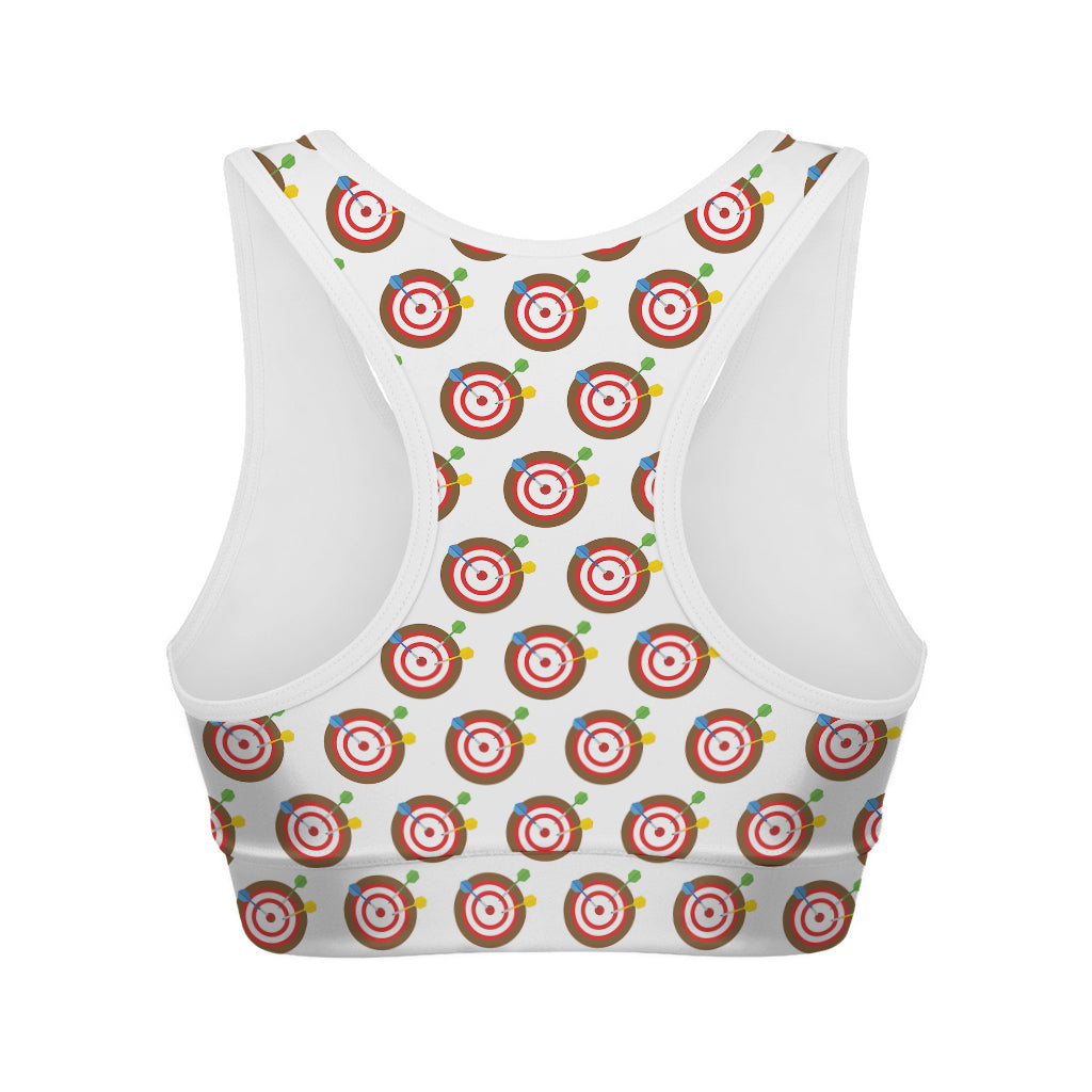 Colorful Darts And Dartboard Print Women's Sports Bra