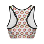Colorful Darts And Dartboard Print Women's Sports Bra