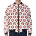 Colorful Darts And Dartboard Print Zip Sleeve Bomber Jacket