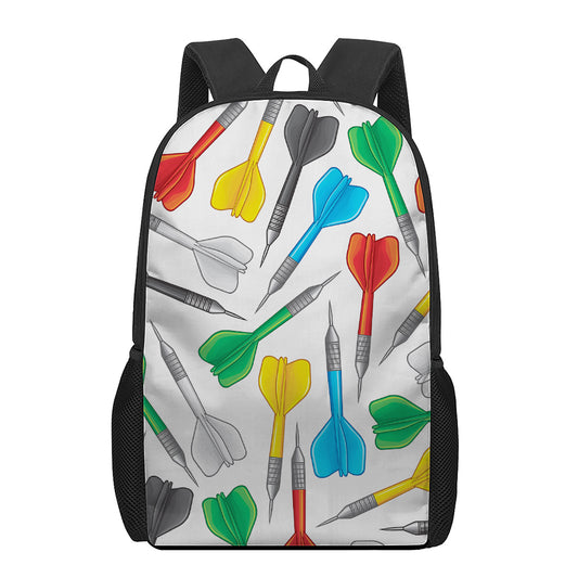 Colorful Darts Pattern Print 17 Inch Backpack