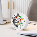 Colorful Darts Pattern Print Alarm Clock