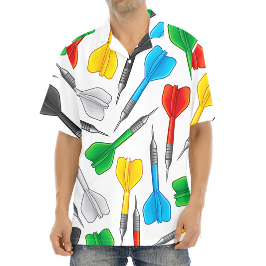 Colorful Darts Pattern Print Aloha Shirt
