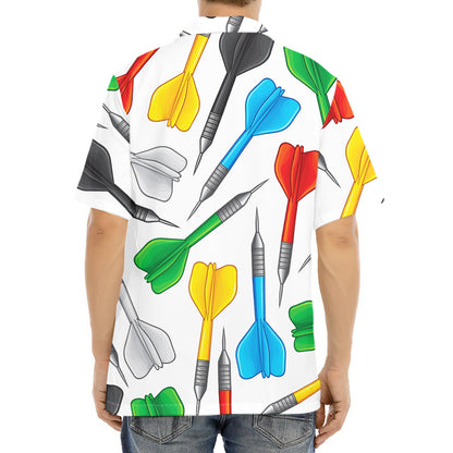 Colorful Darts Pattern Print Aloha Shirt