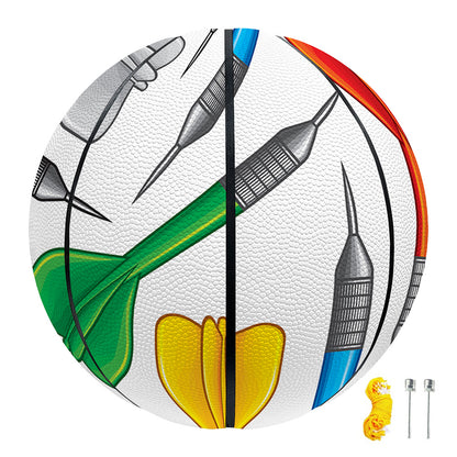 Colorful Darts Pattern Print Basketball