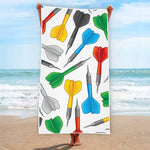 Colorful Darts Pattern Print Beach Towel