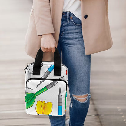 Colorful Darts Pattern Print Bible Tote Bag