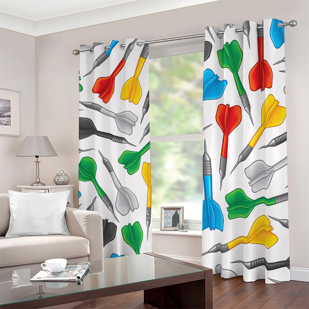Colorful Darts Pattern Print Blackout Grommet Curtains